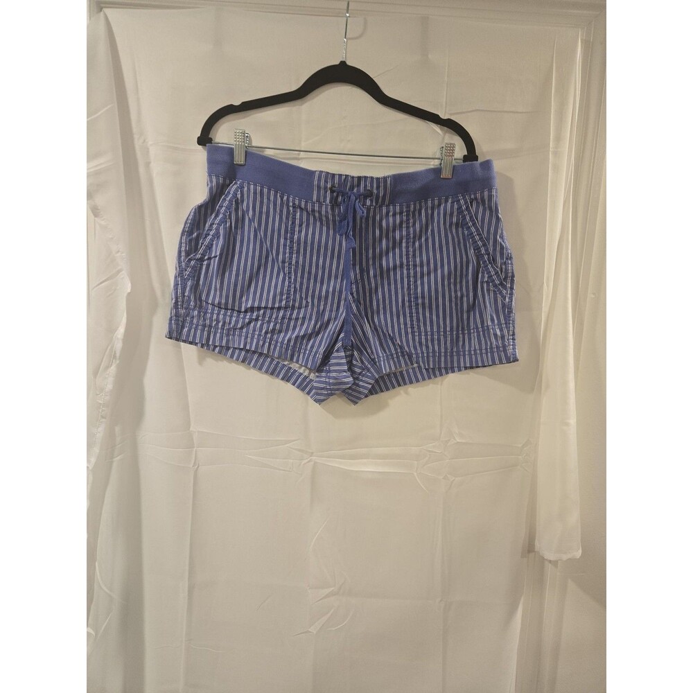 a.n.a A New Approach Blue and White Striped Pull-On Shorts